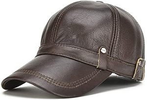 Gorra de Béisbol de Cuero Negra Ajustable de 6 Paneles con Correa Trasera, Gorra Deportiva Casual para Protección Solar, Unisex para Adultos - Product Image 4