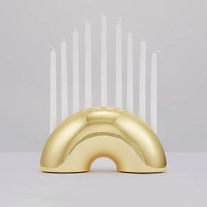 New Arrival Rose Gold Arch Menorah <b>Candle</b> Holder Nine Branch Hanukkah Jewish Holiday Table Decor Gift Centerpiece Premium Modern - Product Image 2
