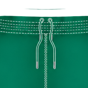 Pantalones Cortos de Rugby Verde Esmeralda y Blancos, Cintura Elástica con Cordón, Ropa Deportiva Ligera para Entrenamiento, Partidos y Equipos - Product Image 5