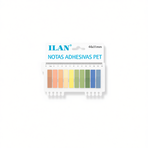 Ilan Sticky Notes Pet 44x11mm 20 Fogli 10 Colori Assortiti - Product Image 1