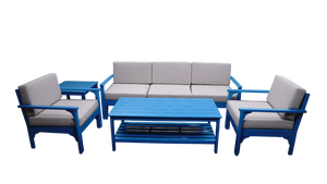 Simple Modern Waterproof Eco-Friendly Wood <b>Sofa</b> Set with 1 Year Warranty for Outdoor & Living Room Use - Product Image 4