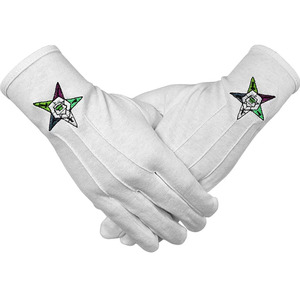 Guantes de Algodón Blancos con Diseño de Estrella Bordada, Alta Calidad y Mejor Precio, Guantes de Algodón para Uso Diario - Product Image 1