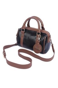 Mini Duffle Crossbody Bag for Women | Stylish <b>Small</b> <b>Handbag</b> with Top Handle | Adjustable Strap & Attached Travel Mirror | Vegan - Product Image 1