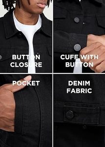 Veste en jean d'hiver pour homme, 100 % coton, respirante, écologique, séchage rapide, 280 g, pour l'extérieur, avec logo personnalisé, vente en gros, haute qualité - Product Image 3