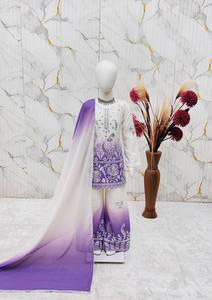 Traje Palazzo de Crepé de Diseño para Fiestas con Bordado y Estampado Digital - Product Image 2