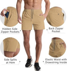 Pantalones Cortos Deportivos Transpirables para Hombre, para Correr, Gimnasio, Fitness, con Logotipo Personalizado, 5 Pulgadas, Casuales - Product Image 4