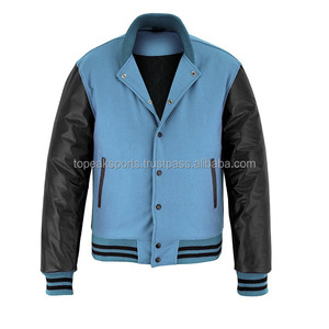 Custom Blue Varsity Letterman <b>Jacket</b> with Black Leather Sleeves, Men's <b>Baseball</b> <b>Bomber</b> <b>Jacket</b>, Personalized College Team <b>Jacket</b>! - Product Image 6