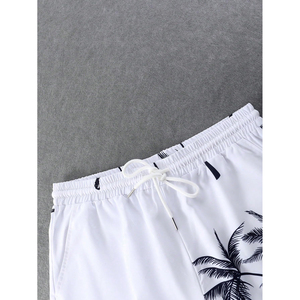 ชุดเสื้อยืดและกางเกงขาสั้นผู้ชายสำหรับฤดูร้อน ชุดลำลองสีพื้นพิมพ์ลายทันสมัย ชุดสองชิ้น รับผลิตแบบ OEM ODM ขายส่ง - Product Image 6