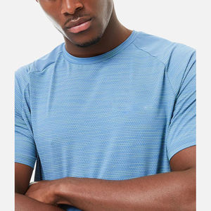 Prix de gros – Ensemble short et t-shirt pour homme, été, en Spandex/Coton, séchage rapide, style décontracté streetwear, motif jacquard, manches courtes - Product Image 5