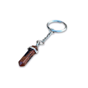 High Quality Crystal Keychain Stone Mahogany obsidian Pencil <b>key</b> chain natural Stone bead Healing <b>Key</b> Holder Gift Women <b>Key</b> Chai - Product Image 6