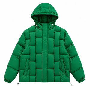 Veste à capuche pour homme, fermeture éclair, coupe-vent épais, respirante, décontractée, pour l'hiver, coupe régulière, couleur unie, extérieur en polyester, haute qualité - Product Image 1