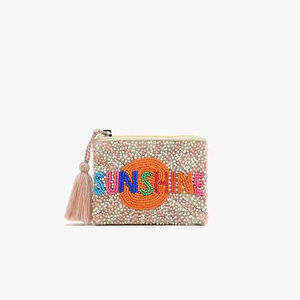 Bolsa de Monedas de Algodón con Cuentas Bordadas, Mini Bolsa con Cierre para Mujer, Decoración para el Hogar, Navidad, Año Nuevo - Product Image 2