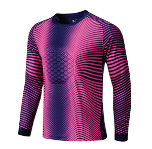 เสื้อผู้รักษาประตูใหม่ 100% โพลีเอสเตอร์ สีเหลือง แขนยาว สำหรับผู้ชาย เหมาะสำหรับฝึกซ้อมฟุตบอล ตัดเย็บด้วยระบบอัตโนมัติ - Product Image 1