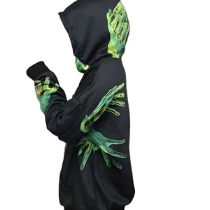 Personalizado de alta calidad de los hombres de invierno de gran tamaño Sudadera con capucha caliente informal con diseño bordado de impresión digital - Product Image 2