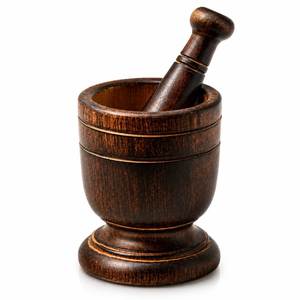 Wooden Herb Pulverizer Mortar Pestle Bowl Handmade Natural <b>Grinding</b> Tool for Seasonings Dry Ingredients NEHA ENTERPRISES Model - Product Image 6