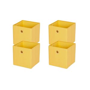 Fabric Storage Bins Collapsible <b>Cube</b> <b>Baskets</b> 4 Pack 10.5 Inch Golden Curry - Product Image 1