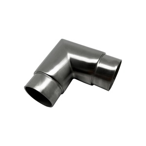 OEM ODM Manufacturer Stainless Steel 90 Degree Mitered Handrail Pipe Elbow Round Tube Connectors for Hospital Hotel Apartment - Product Image 1
