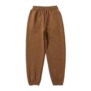 Pantalon de survêtement en molleton marron pour homme, taille élastique, poches latérales, style décontracté, idéal pour l'automne - Product Image 6