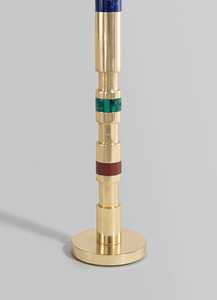 Delicate <b>Candle</b> <b>Stick</b> Holder with Colorful Inlay Bands for Home Decoration - Product Image 4