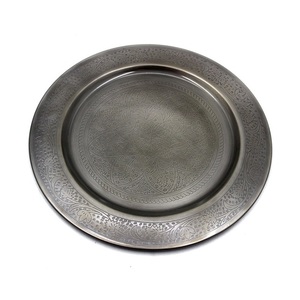 Service de table Thali en laiton gravé argenté Royal, 8 pièces, ensemble de vaisselle en laiton argenté gravé, service de table royal, Thali de luxe - Product Image 4