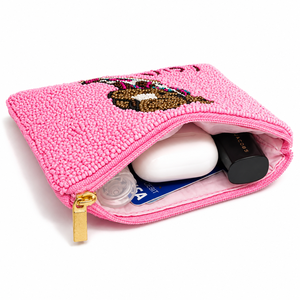 Luxury Handmade Country Girl Glass Beaded Coin <b>Purse</b> <b>Pink</b> Zipper Wallet Western Cowgirl Gift OEM ODM Wholesale - Product Image 2