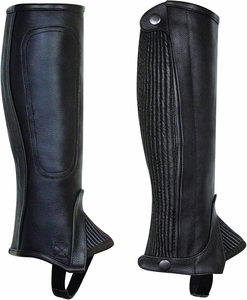 Custom Men English Style <b>Half</b> <b>Chaps</b> Genuine Leather Zipper Closure Lightweight Breathable Equestrian Horse Riding Wear - Product Image 4