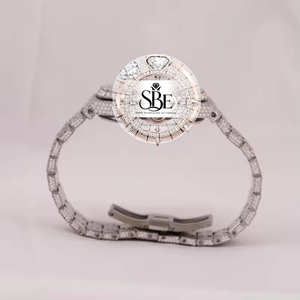 Indian Supplier Moissanite Diamond Automatic <b>Watch</b> Fully Studded Square Stainless Steel <b>Case</b> for Men Available at Export Price - Product Image 4