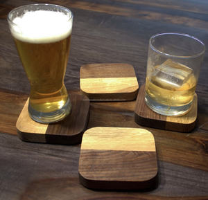 Posavasos de madera hecho a mano al mejor precio del fabricante directo, posavasos de tendencia única de 3-4 piezas - Product Image 3