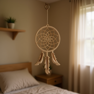 Atrapasueños Ilan de 11x6cm, Decoración Colgante de Madera para el Hogar - Product Image 3