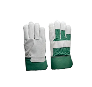 Guantes de Trabajo de Cuero Resistentes Holy Signs International, Verdes y Blancos, Lisos, 11 oz, Impermeables, Resistentes a la Abrasión, Antideslizantes, para Uso General - Product Image 6