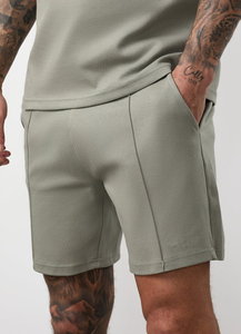 Pantalones Cortos Bermuda de Poliéster para Hombre, Color Sólido, Cintura Media, Elásticos, Transpirables, Estilo Casual con Bolsillos - Product Image 4