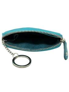 WRIZA Étui à clés élégant pour femmes, petit sac à la mode en cuir véritable coloré avec fermeture éclair, étanche, de haute qualité WRIZA - Product Image 6