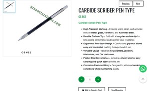 Stylet de marquage de précision en carbure, outil de gravure pour métal, verre, céramique, fabrication de bijoux, outils à main |   Numéro d'article GS-662 - Product Image 3