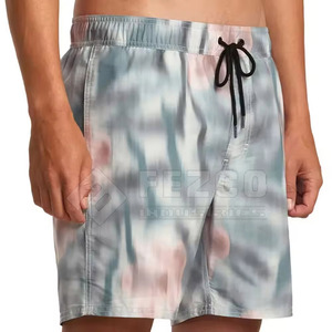 Shorts de plage décontractés respirants pour hommes, taille haute, avec cordon de serrage, doublure en maille, séchage rapide, tissu polyester/coton pour usage quotidien - Product Image 3