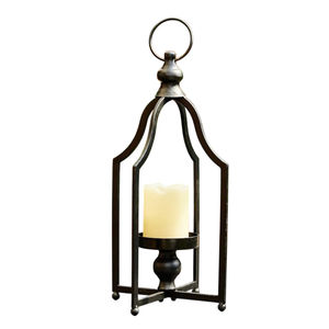 Metal Candle <b>Lanterns</b> <b>Set</b> Of 2 Bronze Powder Coated Indoor & Outdoor Decorative Hanging <b>Lantern</b> For Wedding Farmhouse Home Decor - Product Image 4