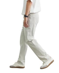 กางเกง100% ผ้าฝ้ายลายตารางสำหรับผู้ชายกางเกงทรงตรงกางเกงลำลองธุรกิจหรูหราทำป้ายแบบกำหนดเองสำหรับ2025ทันสมัย - Product Image 3