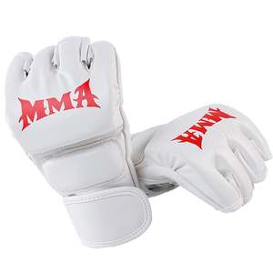 ถุงมือ MMA สีขาวแบบกำหนดเอง ถุงมือ MMA สำหรับการฝึกซ้อม ถุงมือหนังแท้สำหรับฝึกซ้อม MMA ถุงมือคิกบ็อกซิ่ง MMA ถุงมือต่อสู้ MMA - Product Image 6