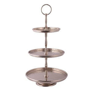 Impresionante soporte para pasteles de metal dorado, bandejas de exhibición de postres redondas y rectangulares, perfectas para bodas, cumpleaños y eventos. - Product Image 4
