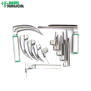 Proveedor de Instrumentos Médicos de Acero Inoxidable, Juego de 12 Piezas de Laringoscopio de Fibra Óptica Macintosh y Miller con 3 Empuñaduras y Estuche - Product Image 4