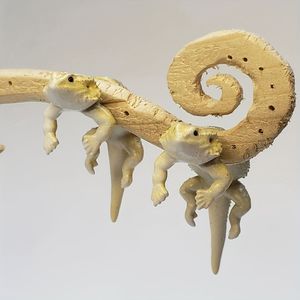 Orecchini Pendenti 3D Dipinti a Mano a Forma di Lucertola, Gioielli Vibranti a Tema Drago Barbuto, Moda Unica a Tema Dinosauro per Donna e Uomo - Product Image 5