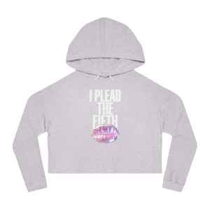 Sudadera con capucha corta azul polvo para mujer, de manga larga con estampado gráfico, top corto informal - Product Image 2