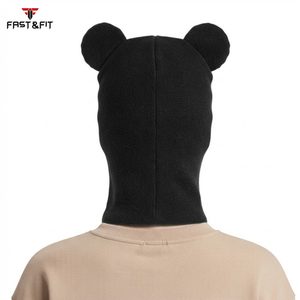 Cagoule de sport noire personnalisée à un trou, haute qualité, pour moto, ski et vélo, avec motif imprimé, prix de gros - Product Image 5