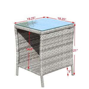Tavolo da Caffè in Vetro Temperato Trasparente per Arredamento Esterno, Categoria Prodotti Tavoli - Product Image 3