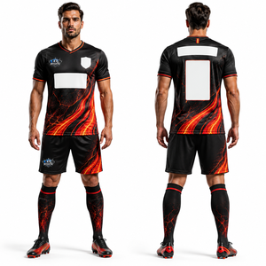 Hot Selling New <b>Soccer</b> Jerseys Shorts Set Polyester Mesh Fabric Digital Printing Quick Dry Club Uniform Supplier - Product Image 1