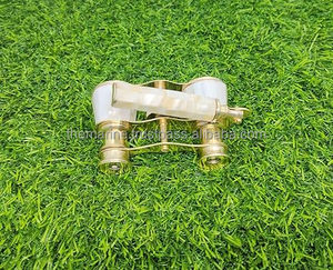 Binocular náutico de latón Vintage de 3,5 pulgadas con estuche de cuero grabado para regalo - Product Image 3