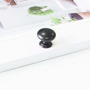Long-lasting Zinc Alloy <b>Hardwares</b> Materials Round Cabinet Knob Matte Black Modern Drawer Handle for <b>Kitchen</b> Bathroom Dining Room - Product Image 4
