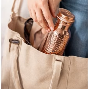 Diamond 100% Pure <b>Copper</b> Gold 750ml Leakproof Lid Water <b>Bottle</b> for <b>Drinking</b> Ayurvedic Use Microwave & Dishwasher Safe - Product Image 6