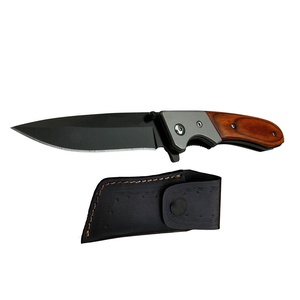 Refined Damascus Steel Pocket Knife Folding Mechanism Wooden Grip Compact Utility Cutting Tool For Outdoor Use Premium Forged - Product Image 1