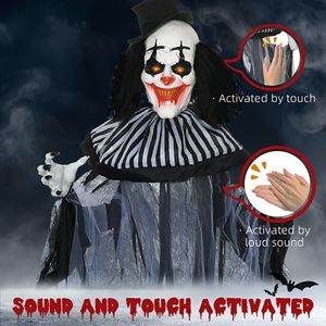 Decorazioni di Halloween da Esterno con Clown Striato in Bianco e Nero - Product Image 6