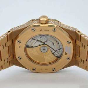 Reloj de Lujo para Hombre con Esfera Dorada, Movimiento Automático, Diamantes VVS y Moissanita, en Oferta - Product Image 5